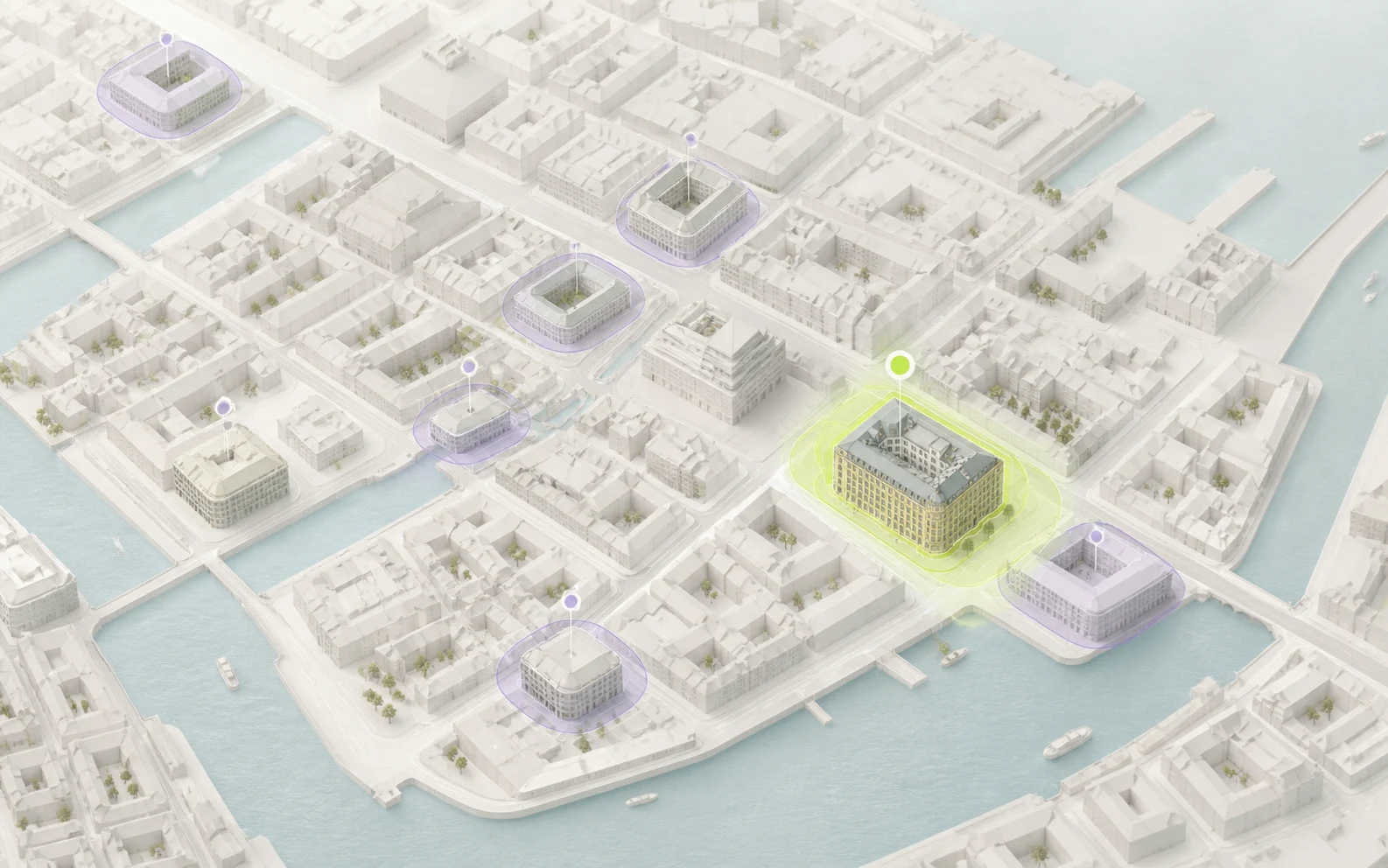 Rangeret ejendomsportefølje i Storkøbenhavn med én fremhævet kandidat
