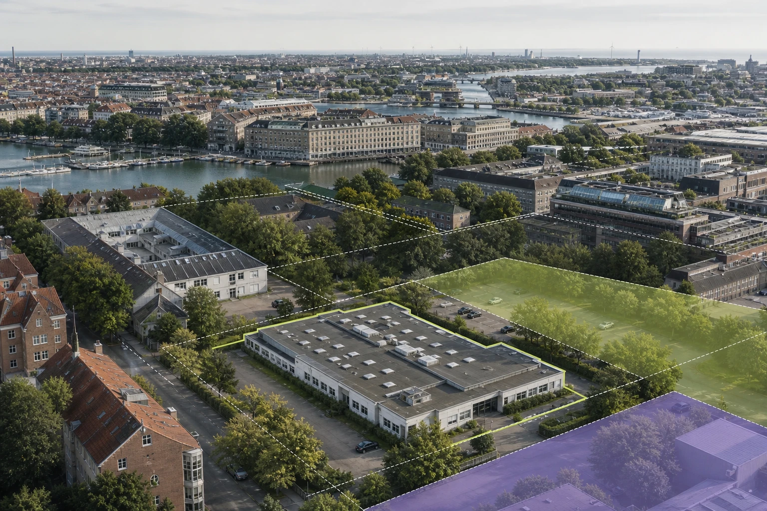 Lavt udnyttet københavnsk erhvervsejendom fremhævet gennem fire dokumenterede screeningsfiltre.